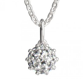 BeKid dětský přívěšek kytička 850 Bílé zlato - 585 Diamant