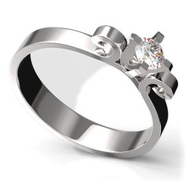 BG zlatý diamantový prstýnek 776 Bílé zlato - 585 Diamant lab-grown