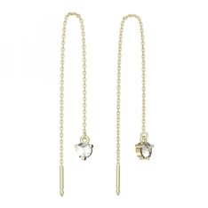 BG zlaté diamantové náušnice 782 Žluté zlato - 585 Diamant lab-grown