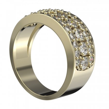 BG zlatý diamantový prstýnek 268 - Kov: Žluté zlato 585, Kámen: Diamant lab-grown