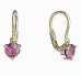 BeKid, Gold kids earrings -782 - Switching on: Brizura 0-3 roky, Metal: Yellow gold 585, Stone: Pink cubic zircon