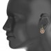 BG earring drop stone 148-07 - Metal: Silver 925 - rhodium, Stone: Garnet