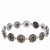 BG náramek  463 Stříbro 925 - rhodium Vltavín a granát
