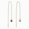 BeKid, Gold kids earrings -101 - Switching on: Circles 15 mm, Metal: Yellow gold 585, Stone: Red cubic zircon