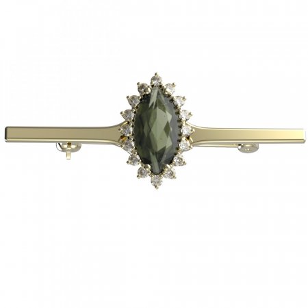 BG brooch 513I - Metal: Silver 925 - rhodium, Stone: Garnet