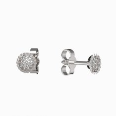 BG zlaté náušnice 1363 Bílé zlato - 585 Diamant