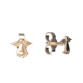 BG zlaté náušnice Anděl 1477 Růžové zlato 585 (30-90dní)