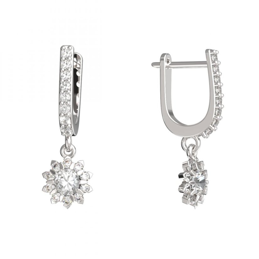 BeKid dětské náušnice 987 Bílé zlato - 585 Diamant
