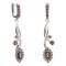 BG earring oval 504-P93 - Metal: Silver 925 - rhodium, Stone: Garnet