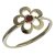 Zlatý dětský prsten pětilístek s červeným zirkonem, žluté zlato 585 – BeKid 833