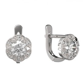 BG zlaté náušnice  994 Bílé zlato - 585 Diamant