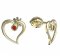 BeKid, Gold kids earrings -1267 - Switching on: Pendant hanger, Metal: Yellow gold 585, Stone: White cubic zircon