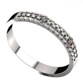 BG zlatý prstýnek 1302 Bílé zlato - 585 Diamant