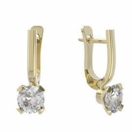 BG zlaté náušnice 558 Žluté zlato - 585 Diamant