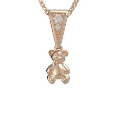 BG zlatý dětský přívěs medvídek 1584 Růžové zlato 585 (30-90dní) Diamant