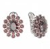 BG  earring 280-R7 oval - Metal: Silver 925 - rhodium, Stone: Garnet