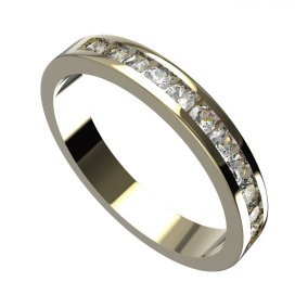 BG zlatý prstýnek 500 Žluté zlato - 585 Diamant