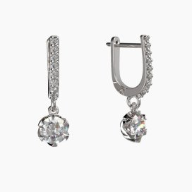 BeKid dětské náušnice 872 Bílé zlato - 585 Diamant