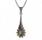 BG pendant drop stone  509-C - Metal: Silver 925 - rhodium, Stone: Garnet