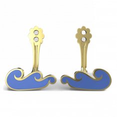 BeKid Gold earrings components -  Waves