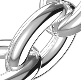 Řetízek dětský Anker 42 cm Bílé zlato - 585