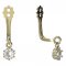 BeKid Gold earrings components I3 - Metal: Yellow gold 585, Stone: Green cubic zircon