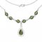 BG náhrdelník s vltavíny  254/186 - Kov: Stříbro 925 - rhodium, Kámen: Vltavín a granát