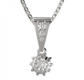 BG zlatý přívěšek  987 Bílé zlato - 585 Diamant