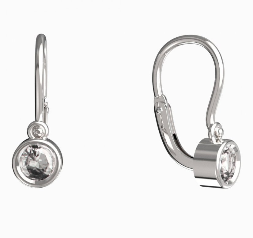 BeKid dětské náušnice 769 Bílé zlato - 585 Diamant