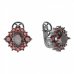 BG  earring 224-R7 oval - Metal: Silver 925 - rhodium, Stone: Garnet