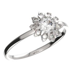 BeKid dětský prstýnek 987 Bílé zlato - 585 Diamant