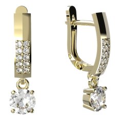 BG zlaté náušnice 726 Žluté zlato - 585 Diamant