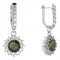 BG circular earring 098-94 - Metal: Silver 925 - rhodium, Stone: Garnet