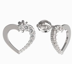 BeKid dívčí náušnice srdíčko 1263 Bílé zlato - 585 Diamant