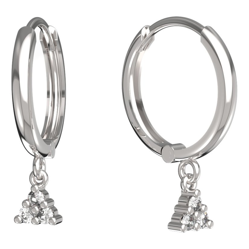 BeKid dětské náušnice 773 Bílé zlato - 585 Diamant