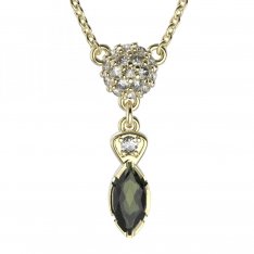 BG necklace with moldavite 954