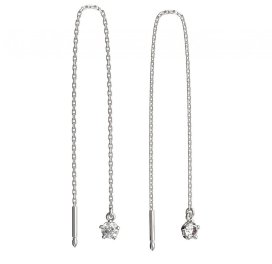 BG zlaté náušnice 873 Bílé zlato - 585 Diamant