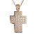 BG zlatý diamantový přívěšek křížek 759 Růžové zlato 585 (30-90dní) Diamant lab-grown