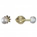 BeKid dětské náušnice 1290 s perlou - Zapínání: Kruhy 12 mm, Kov: Žluté zlato 585, Perla: Bílá