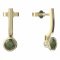 BG moldavit earrings -555 - Switching on: Hanger clip A, Metal: Yellow gold 585, Stone: Moldavite