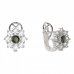 BG  earring 030-R7 circular - Metal: Silver 925 - rhodium, Stone: Garnet
