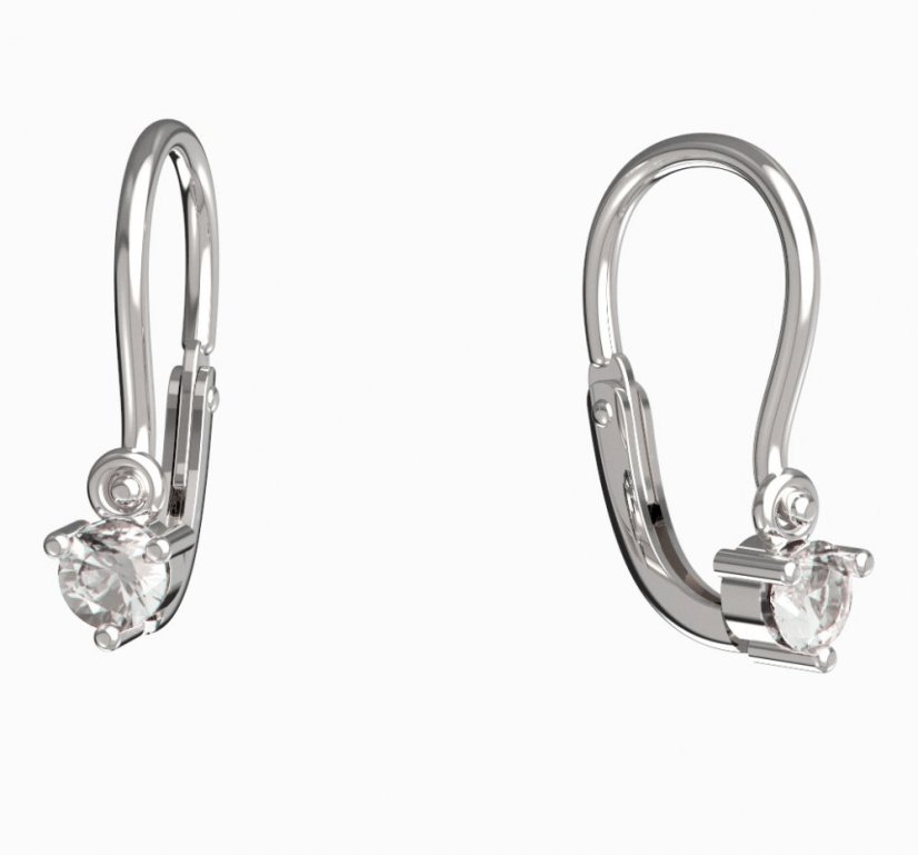 BeKid dětské náušnice 779 Bílé zlato - 585 Diamant