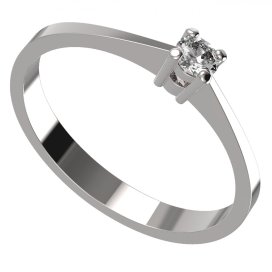 BG zlatý diamantový prstýnek 777 Bílé zlato - 585 Diamant lab-grown