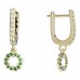 BeKid, Gold kids earrings -855 - Switching on: English, Metal: Yellow gold 585, Stone: Green cubic zircon