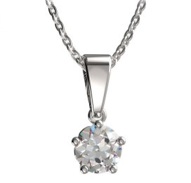 BG zlatý přívěšek 875 Bílé zlato - 585 Diamant