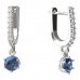 BeKid, Gold kids earrings -1294 - Switching on: English, Metal: White gold 585, Stone: Light blue cubic zircon