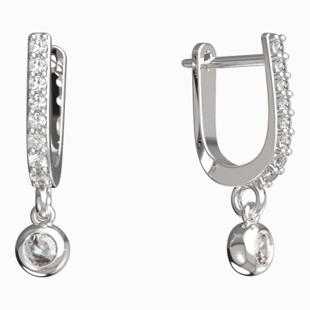 BeKid dětské náušnice 101 Bílé zlato - 585 Diamant