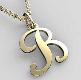 BeKid dětský zlatý přívěsek písmenko B - 1511 Žluté zlato - 585