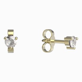 BG zlaté náušnice 780 Žluté zlato - 585 Diamant