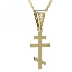 BG zlatý přívěšek křížek 1102 Žluté zlato - 585